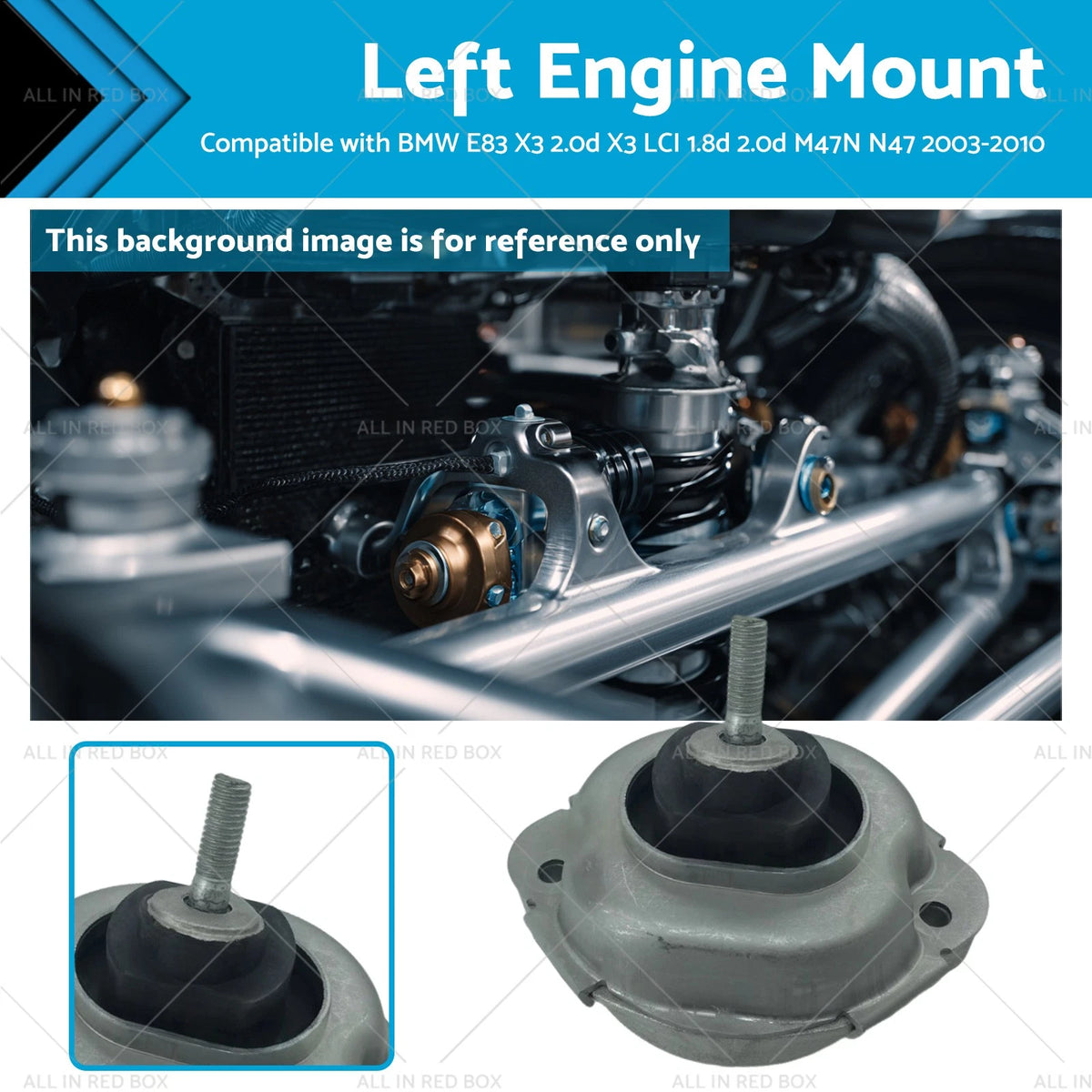 Left Engine Mount for BMW X3 E83 (2003–2010) 22113421299