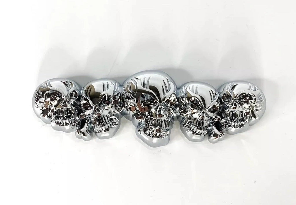 Universal Adhesive Chrome 3D Skull Emblem for Universal Truck Car (Universal)