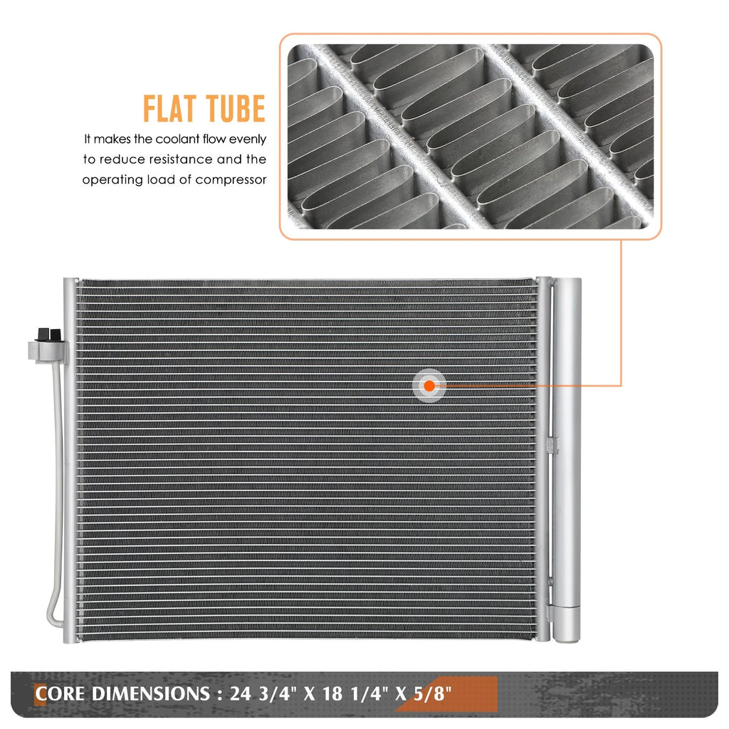 A/C Condenser for BMW X5 X6 (2007–2019) Aluminum Core Replacement