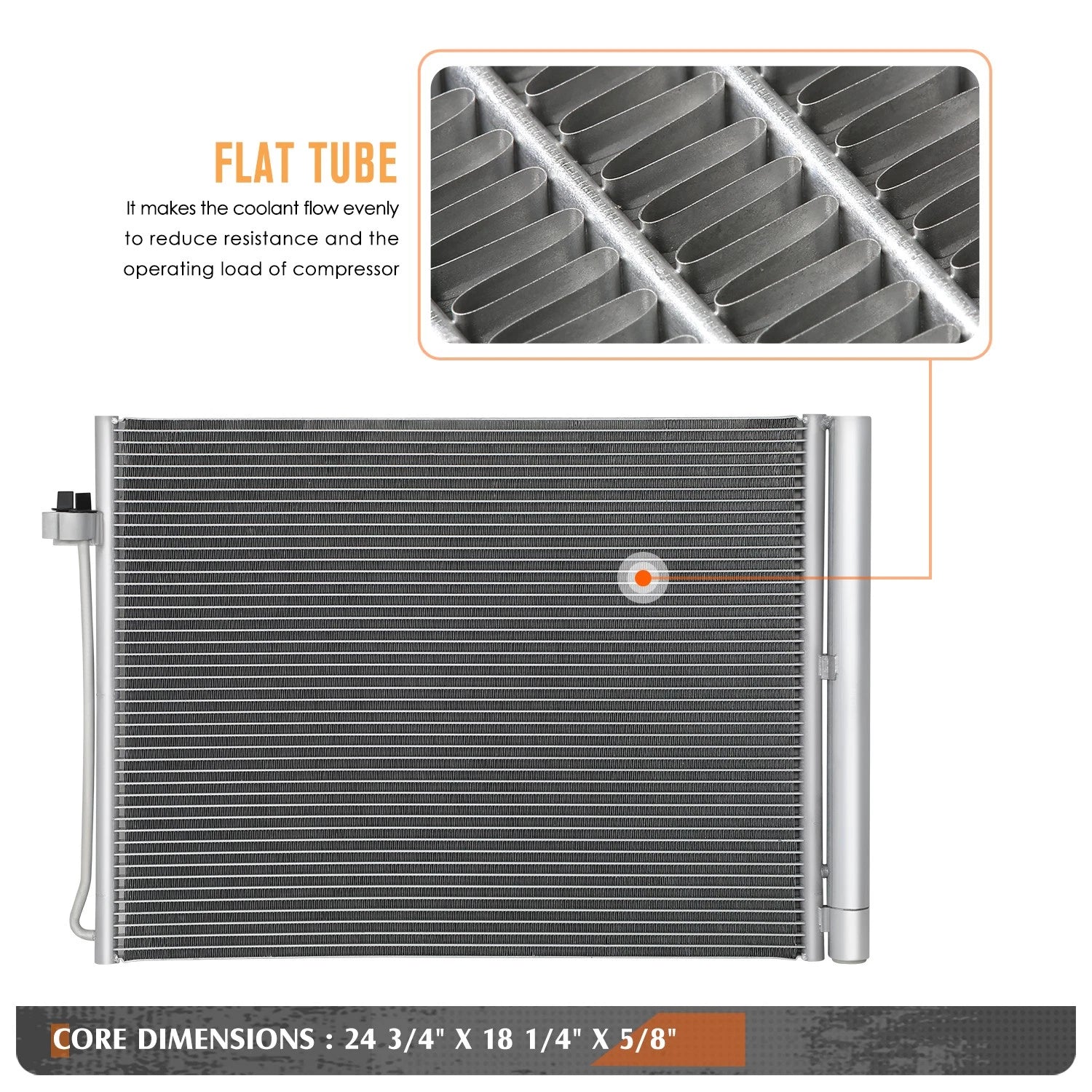 A/C Condenser for BMW X5 X6 (2007–2019) Aluminum Core Replacement