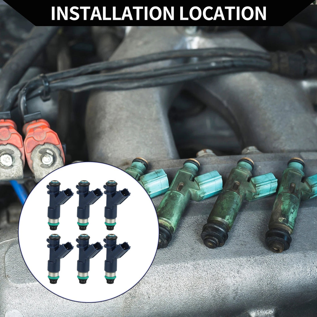 Set of 6 Fuel Injectors for Honda Accord (2008–2017) No.16450R70A01