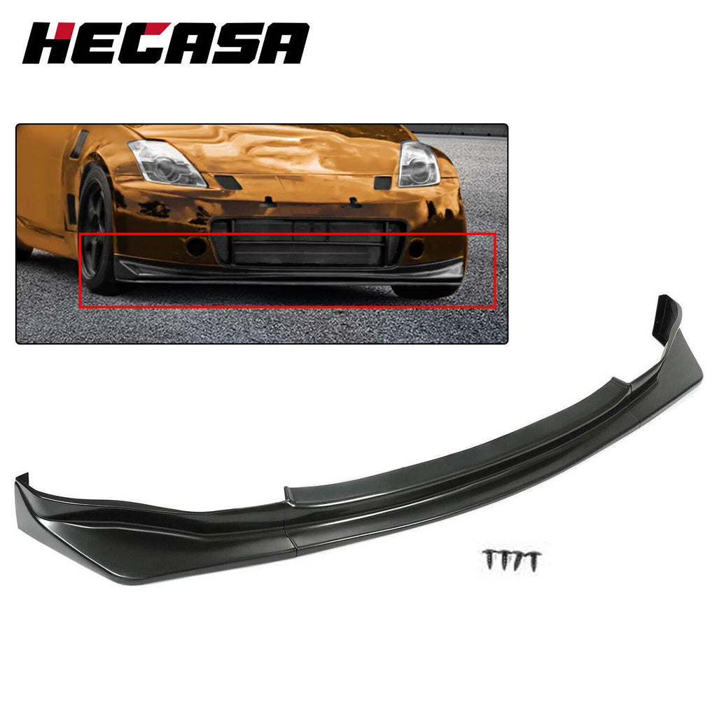 JDM Style PP Front Bumper Lip Kit for Nissan 350Z Z33 (2003–2005)