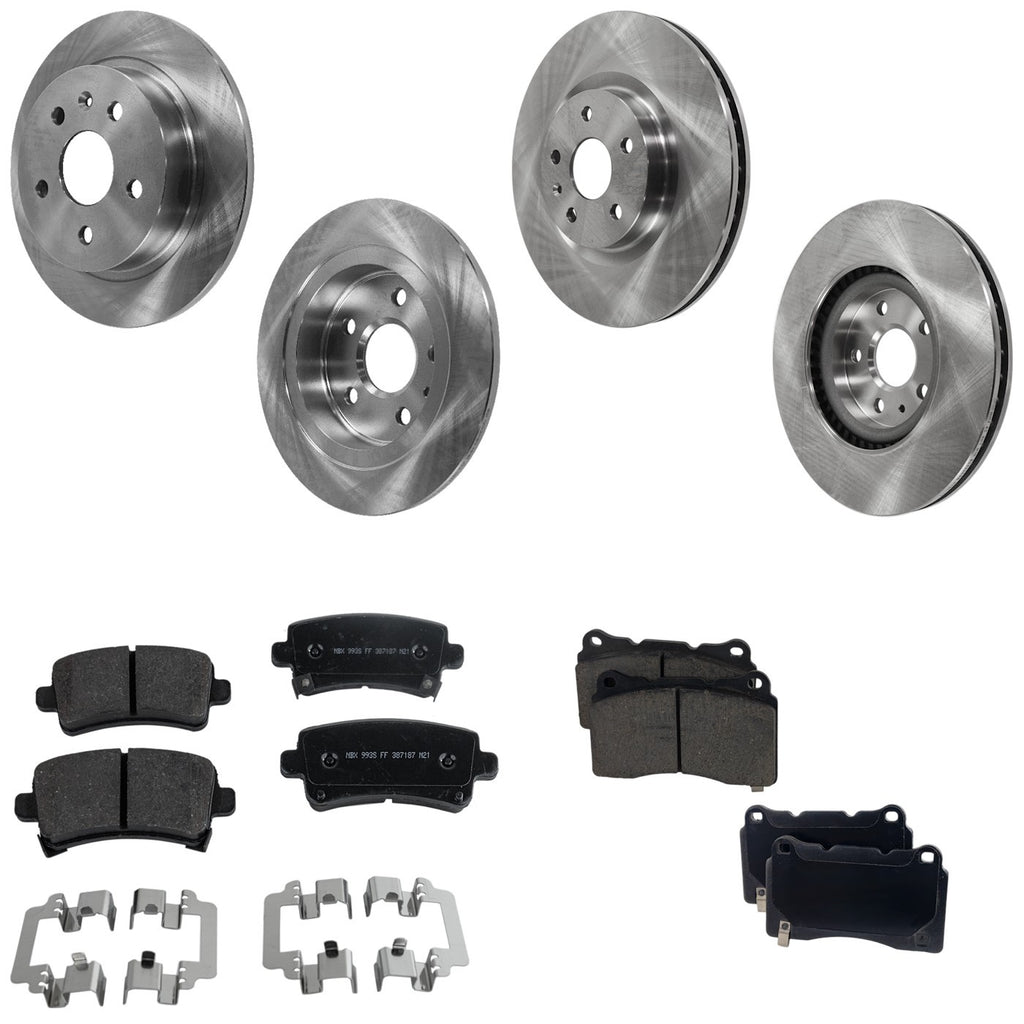 Brake Disc and Pad Kit for Buick Regal (2014–2017) Front and Rear