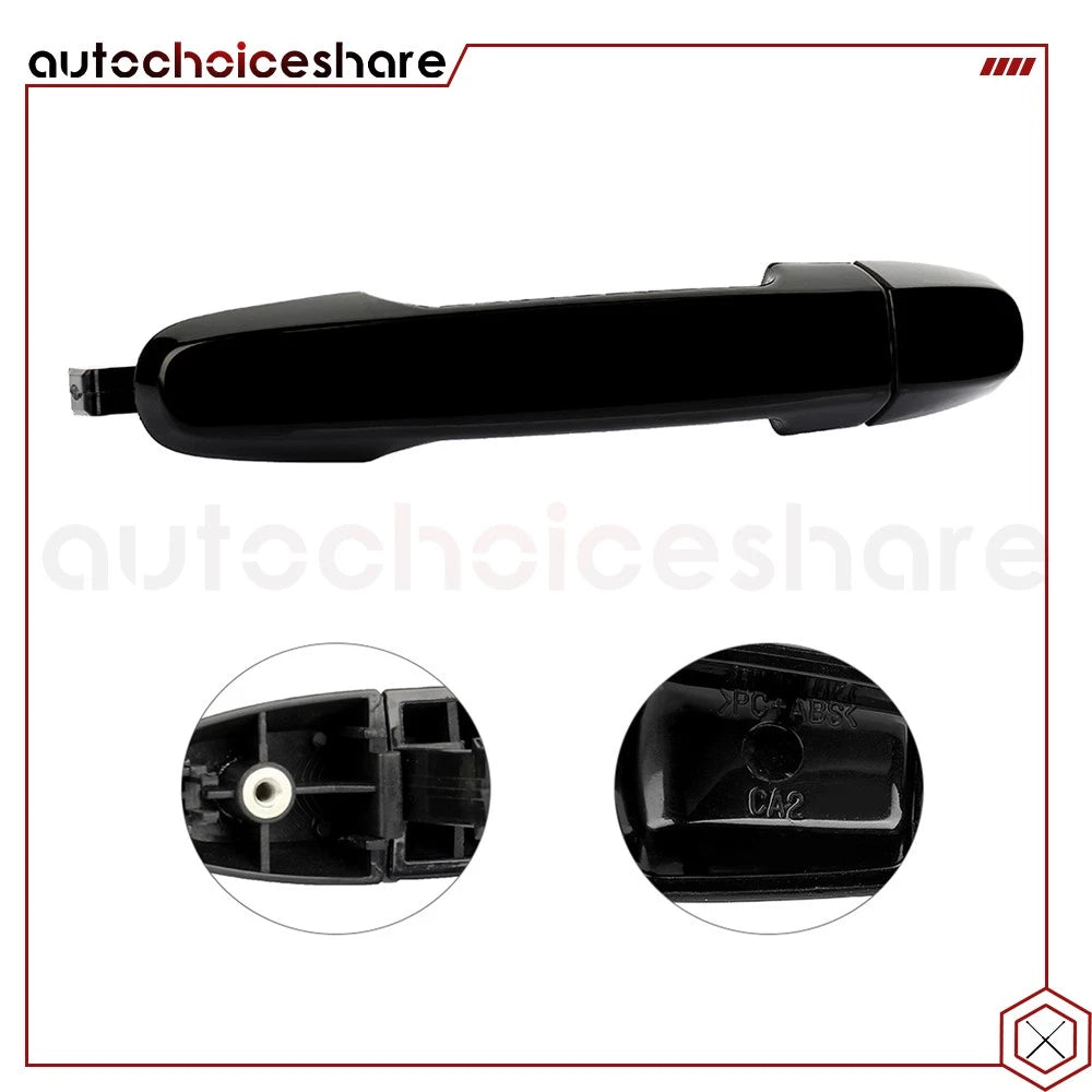 Set of 2 Black Exterior Door Handles for Toyota Sienna (2004–2010)
