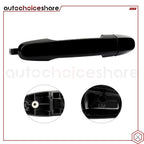 Set of 2 Black Exterior Door Handles for Toyota Sienna (2004–2010)