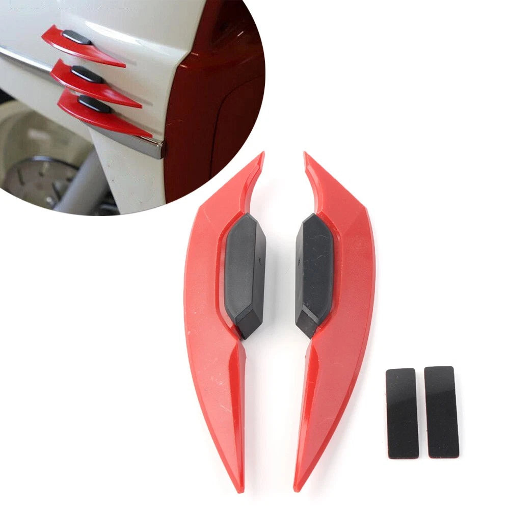 Fairing Winglets Side Siler Deflector Air Wing Kit for Universal Pair (Motor Red)