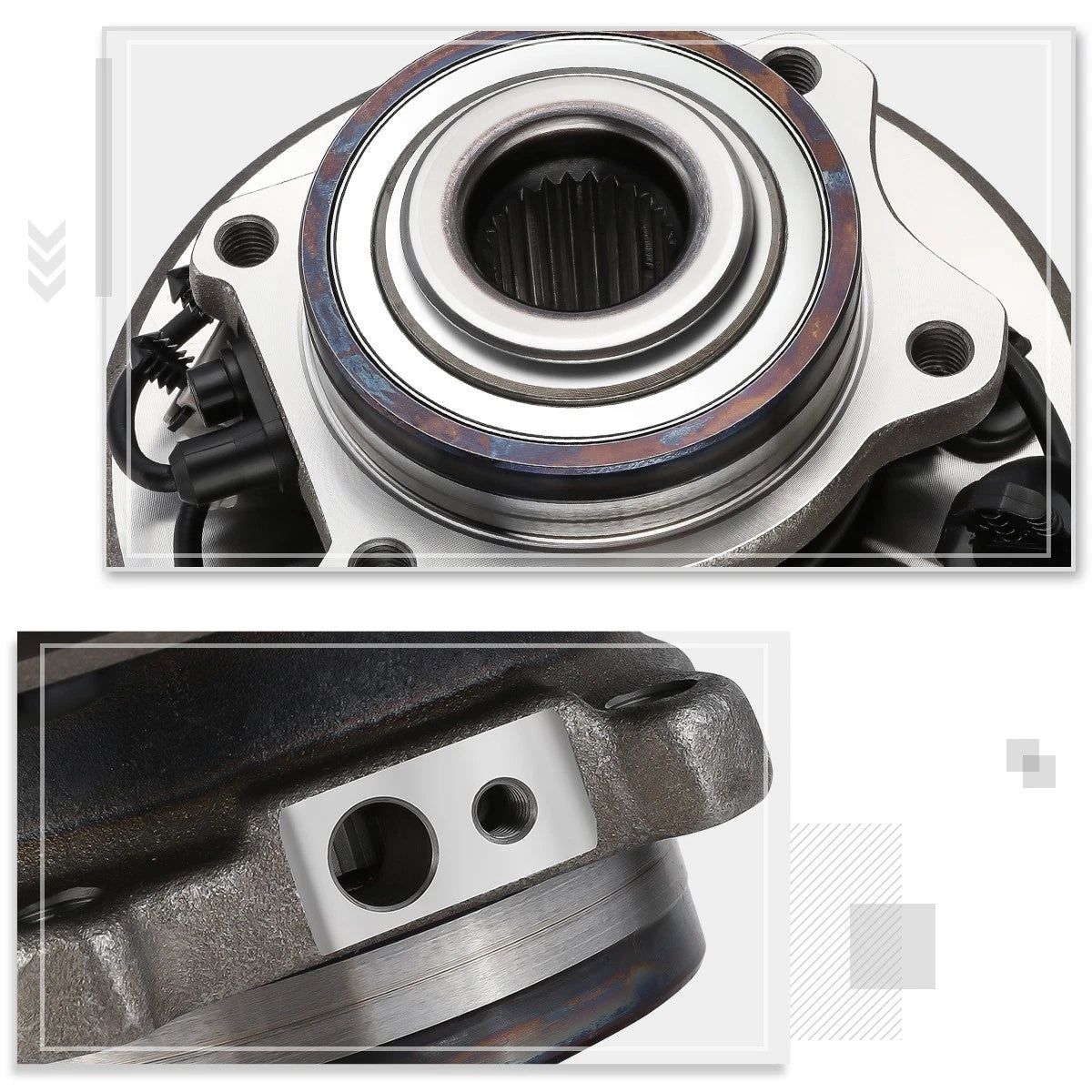 Front Wheel Hub Bearing Assembly w/ ABS Sensor + Studs for Chrysler Pacifica (2004–2006)