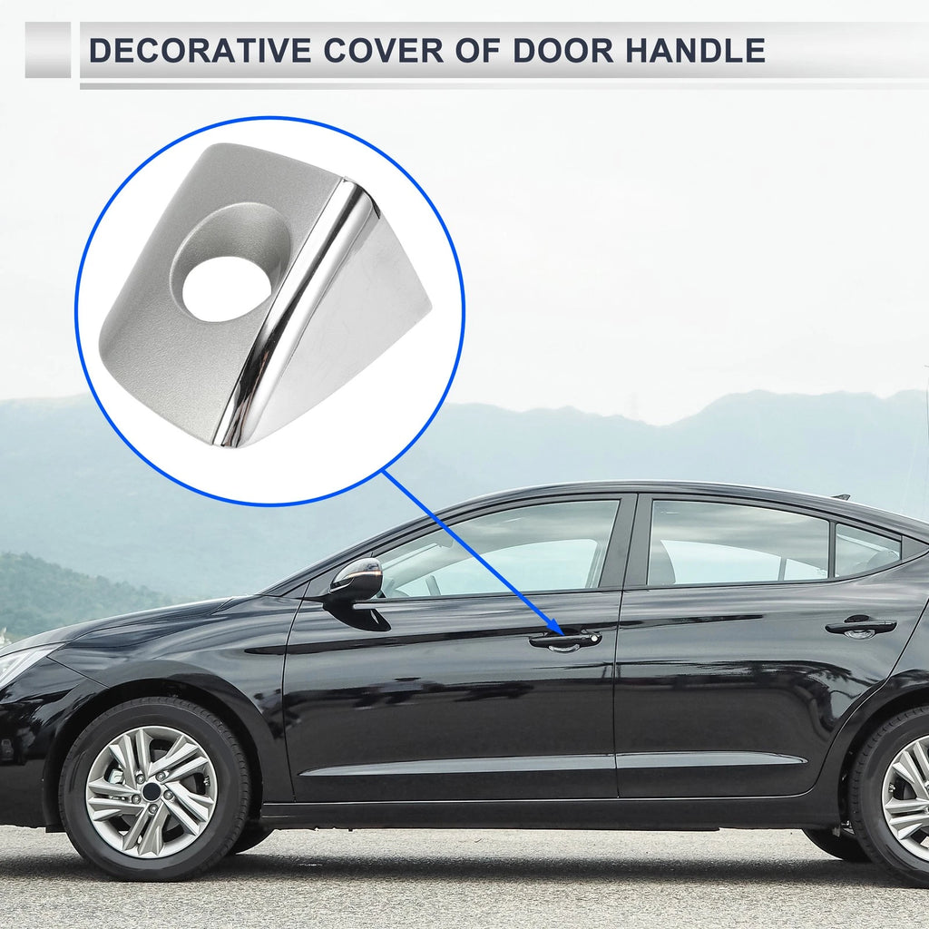 Front Left Door Handle Cover Lock Cap for Audi Q5 (2013–2017) No. 8T0837879 Silver Tone