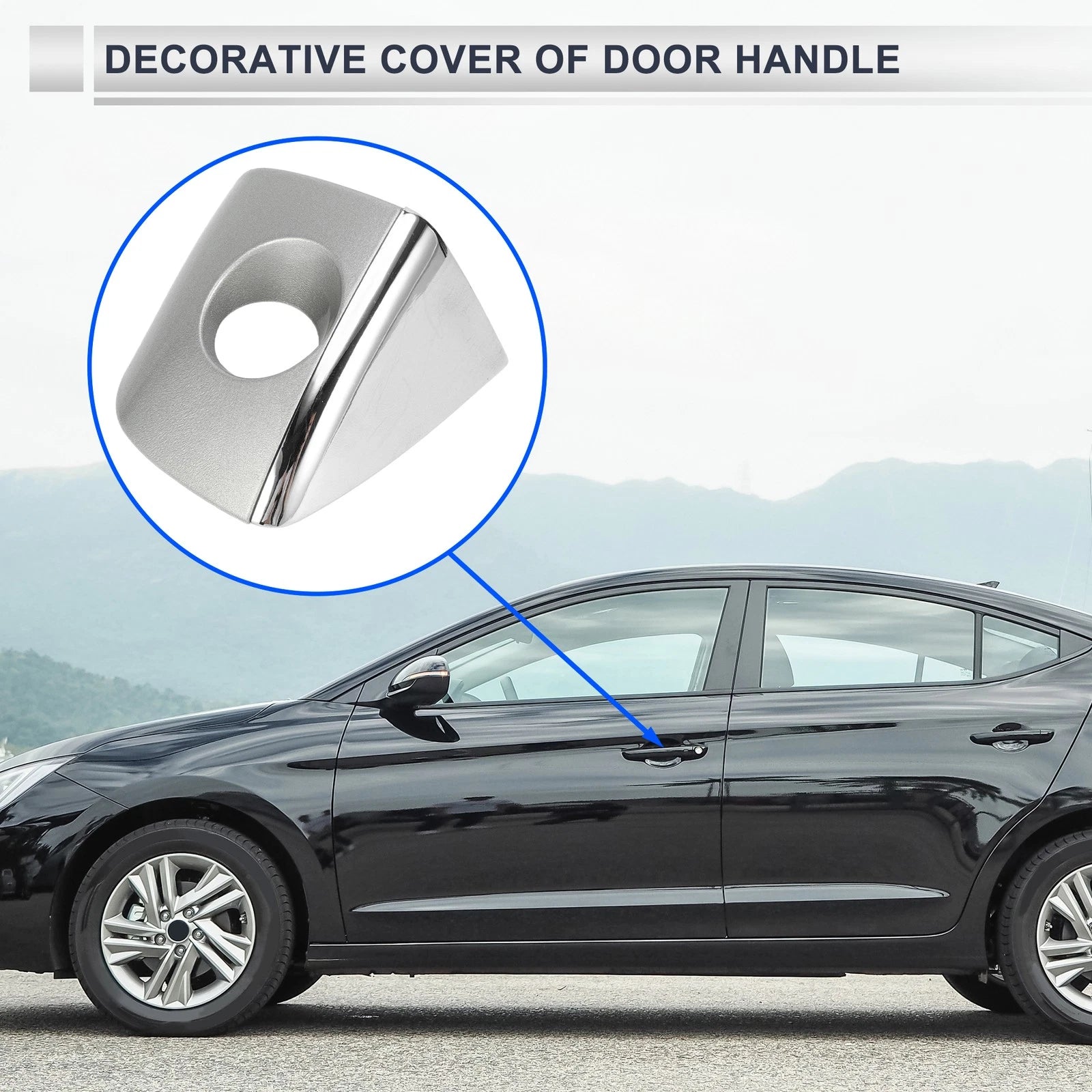Front Left Door Handle Cover Lock Cap for Audi Q5 (2013–2017) No. 8T0837879 Silver Tone