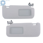 Set of 2 Sun Visors for Toyota Corolla (2009–2013) Gray with Mirror