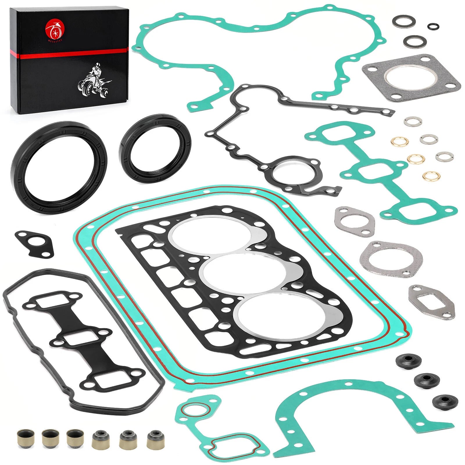 Engine Gaskets Seals Rebuild Kit for Kawasaki Mule 2510 3010 4010 (1998–2008)