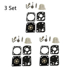 Set of 3 Trimmer Carburetor Repair Kits for Zama RB-115 C1U-W18 C1U-W18A C1U-W24