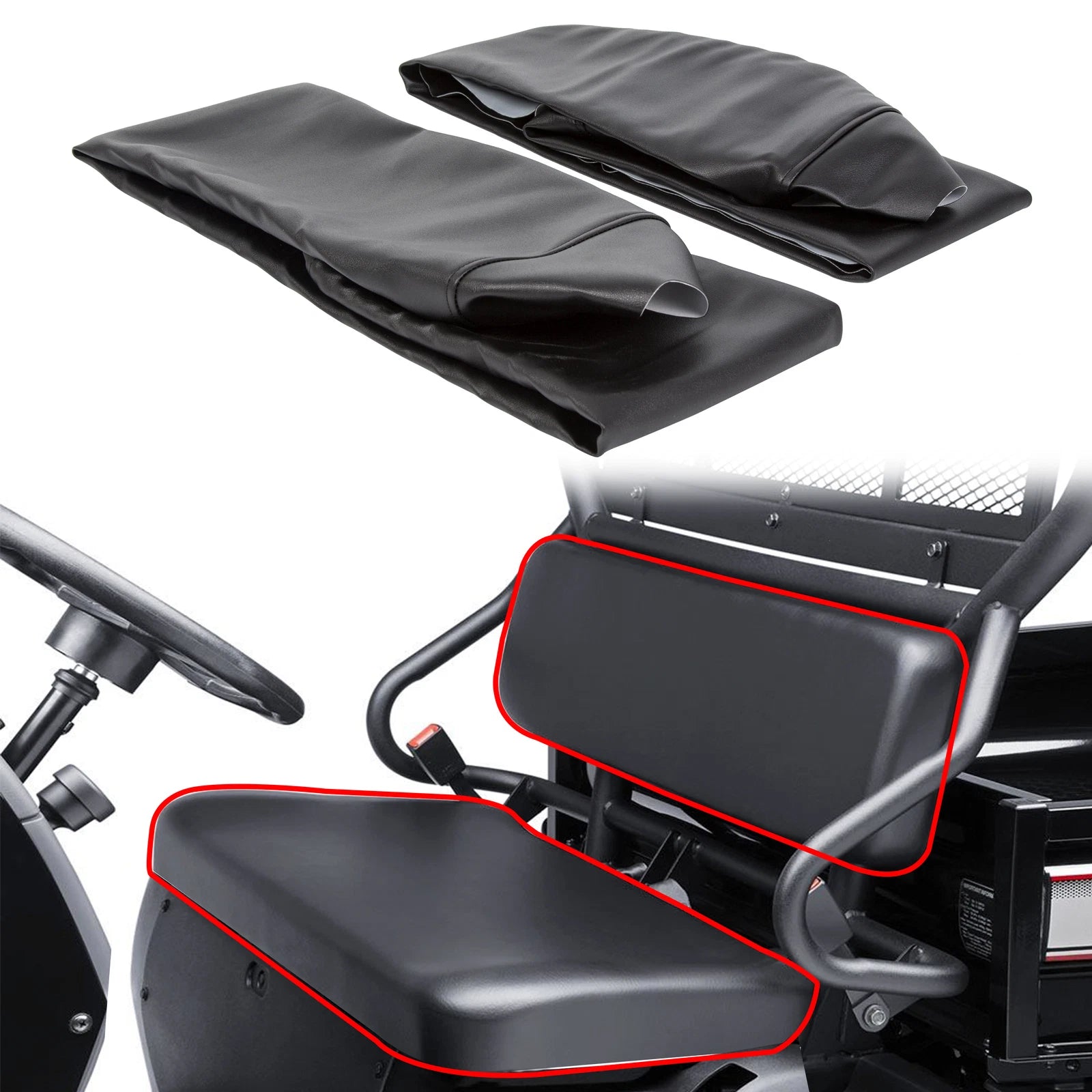 Black UTV Seat Covers for Polaris Ranger 500/700/800 (2002–2008)