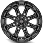22 Inch Gloss Black Wheel Replacement with Brushed Face for Toyota Sequoia (2001–2007)