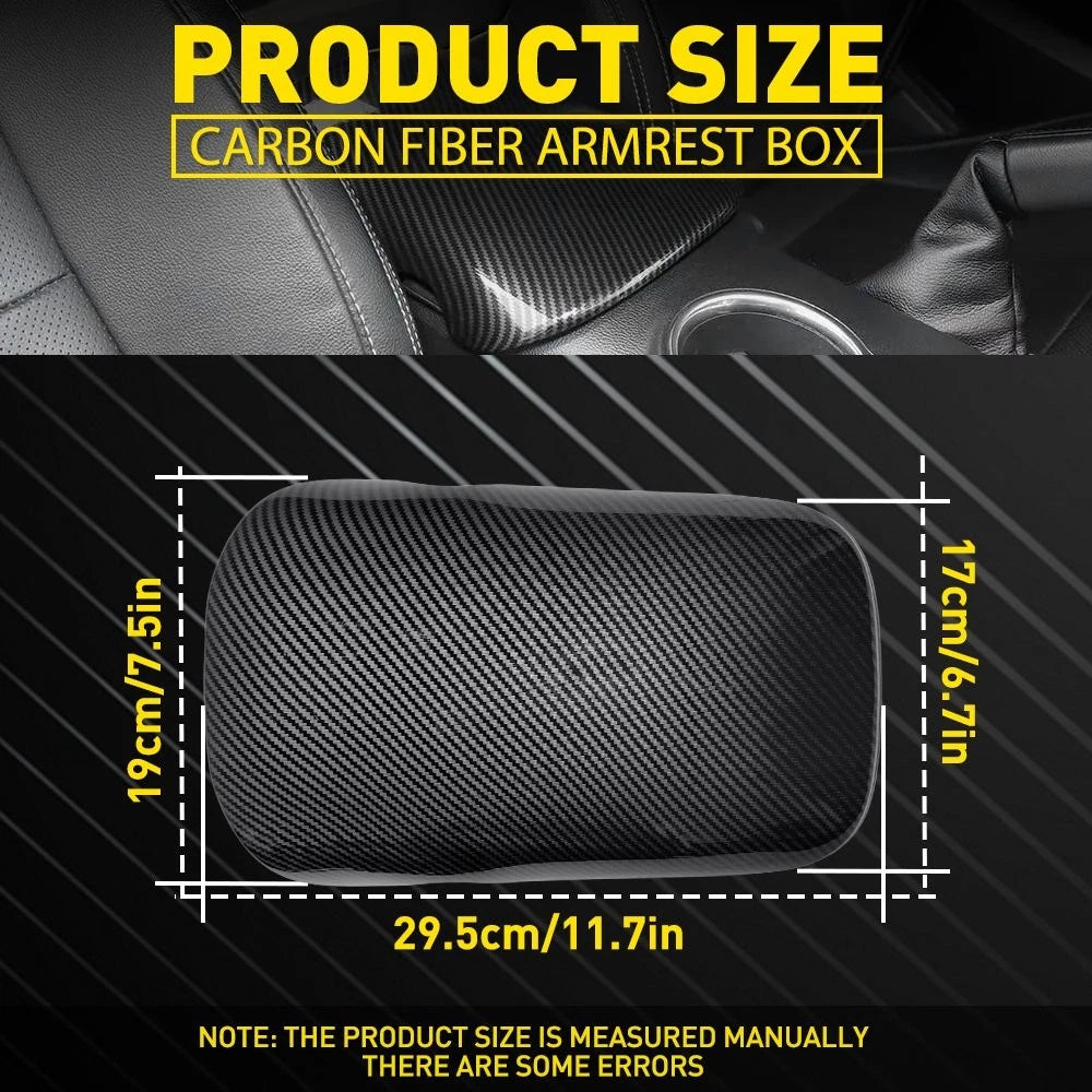 Inner Armrest Box Storage Cover Trim for Ford Mustang (2015–2025)