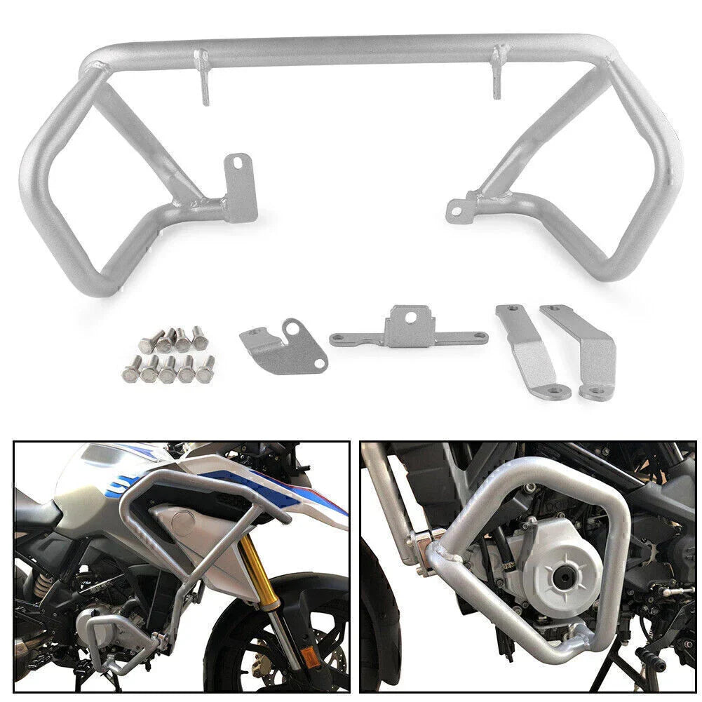Silver Moto Lower Bumper Crash Bar Engine Guard for BMW G310GS G310R (2017-2018)