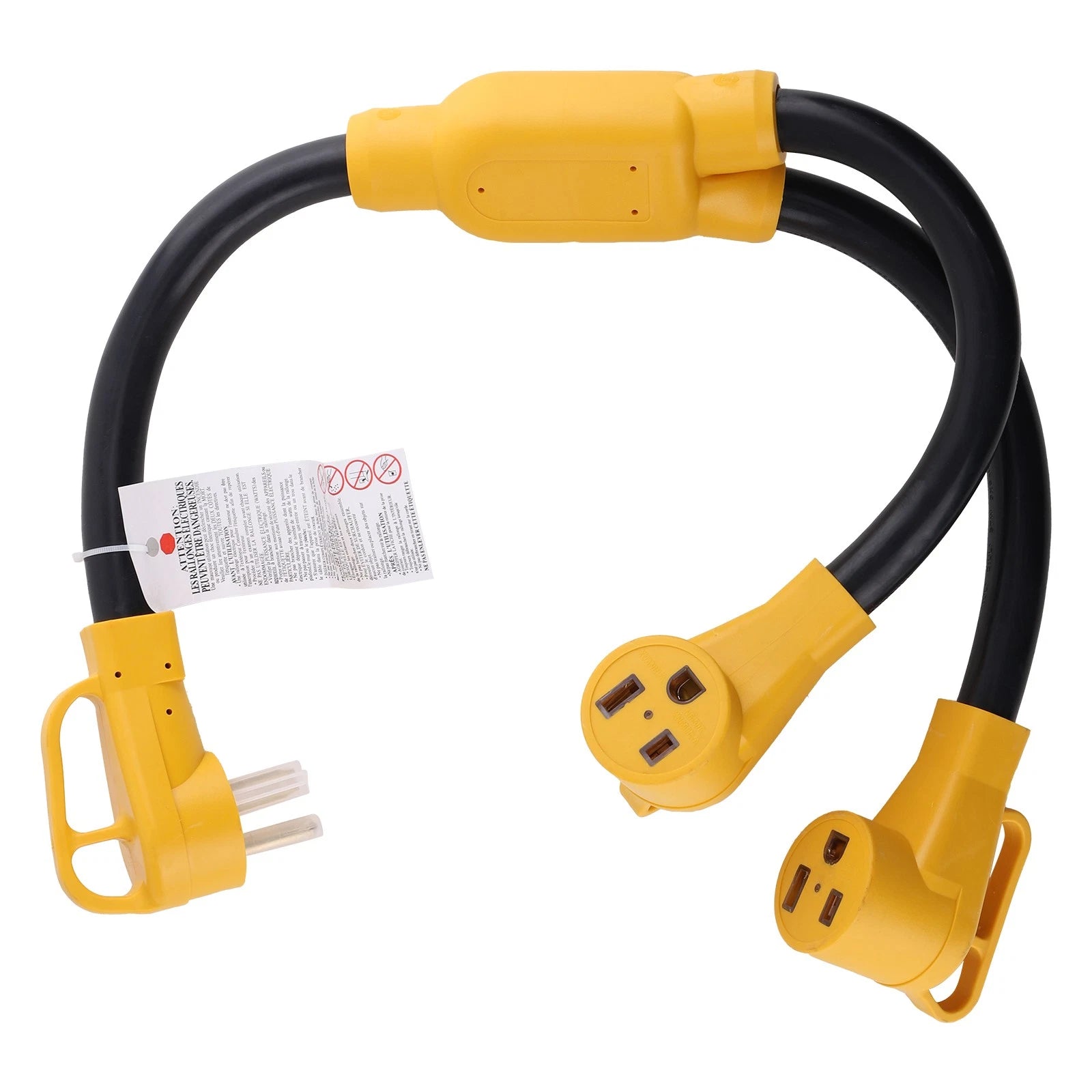 6 Awg Nema 6-50p Y Splitter for RV Dryer (3 Feet, 12500 Watts)