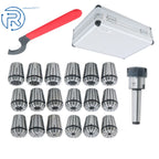 Set of 18 ER32 Spring Collets for Milling Tool MT3 Shank