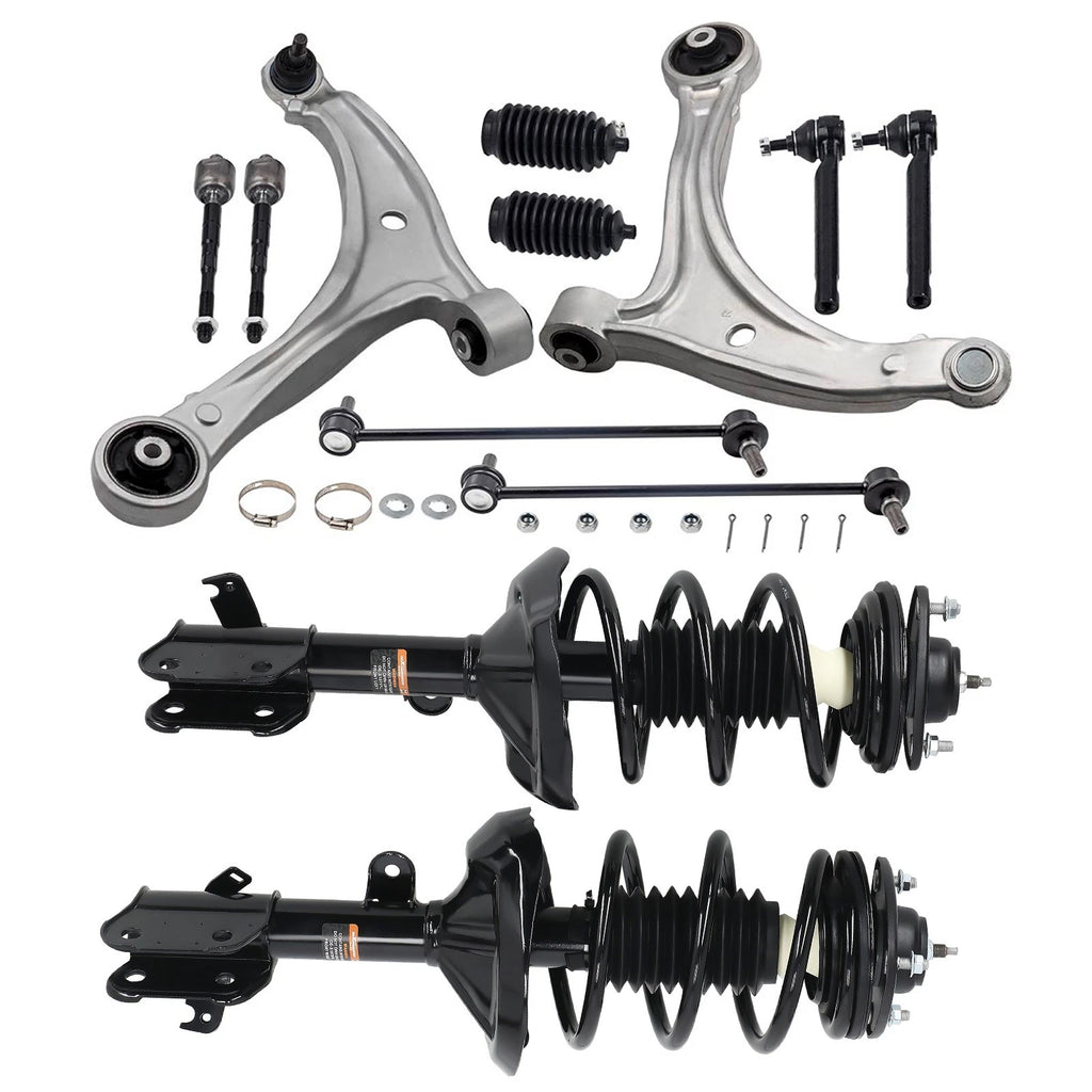 Front Strut Control Arms Sway Bar Tie Rod End Link Kit for Honda Odyssey (2005–2007)