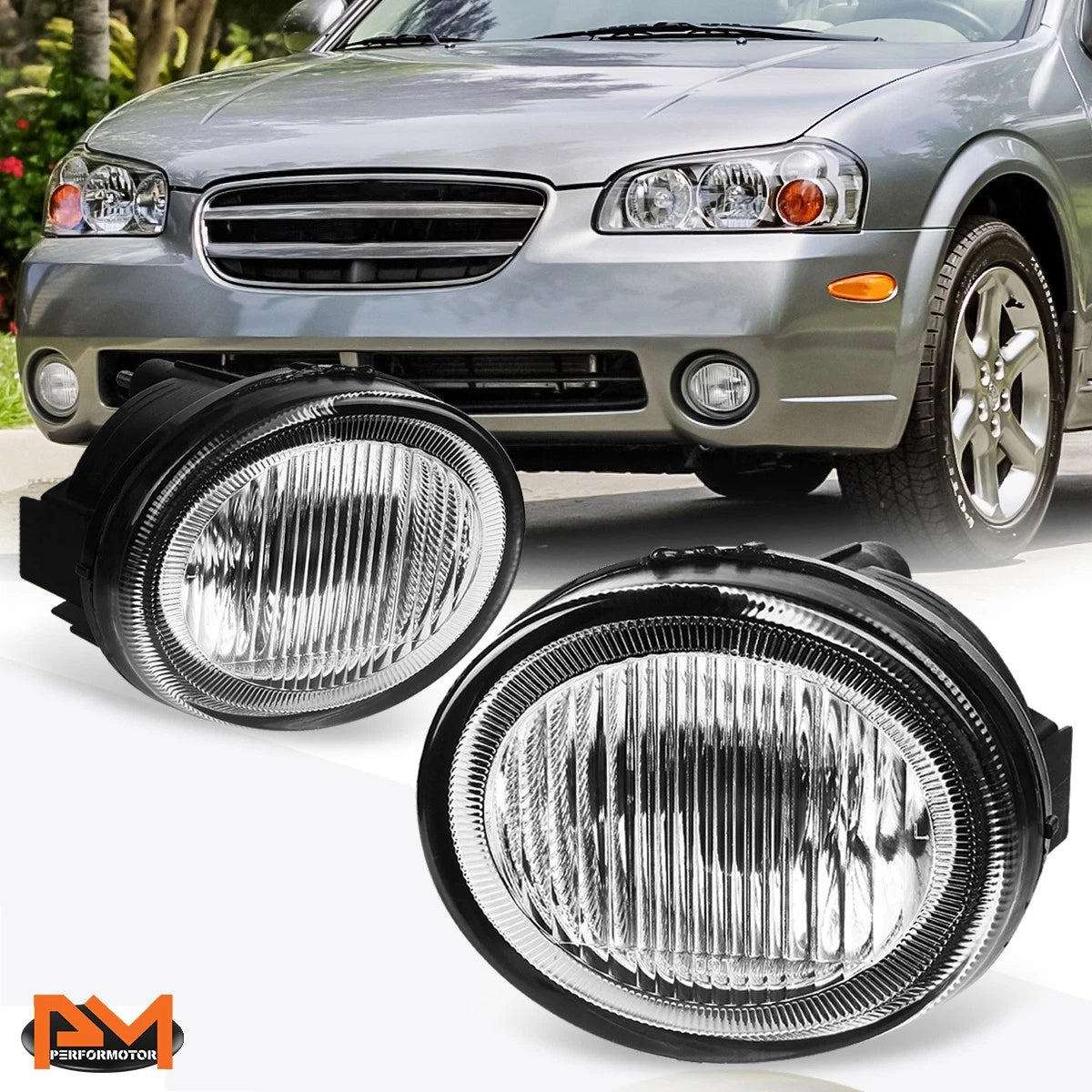 Fog Lights for Nissan Maxima A33 VQ35DE (2002–2003) - Clear Lens Pair