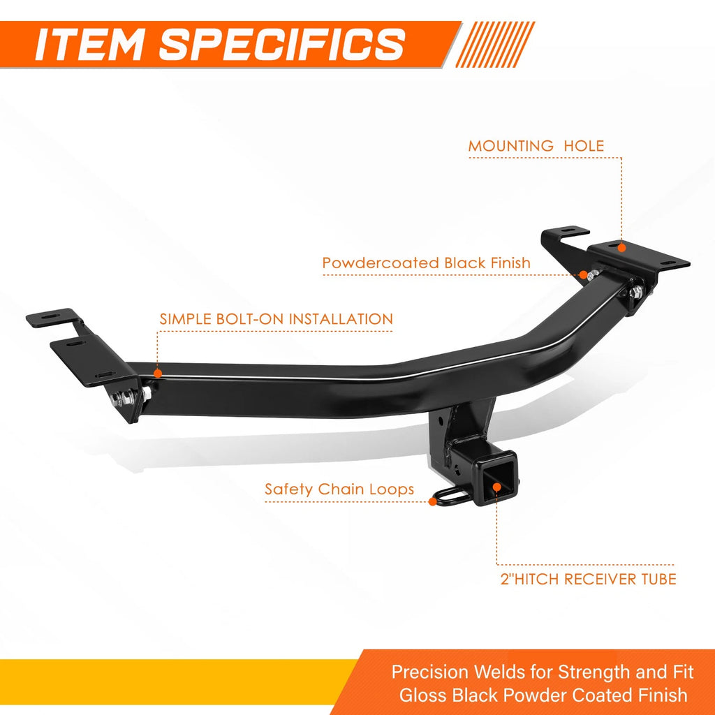 2" Class-3 Rear Bumper Trailer Hitch Receiver for Honda Pilot Acura MDX (2014–2022)