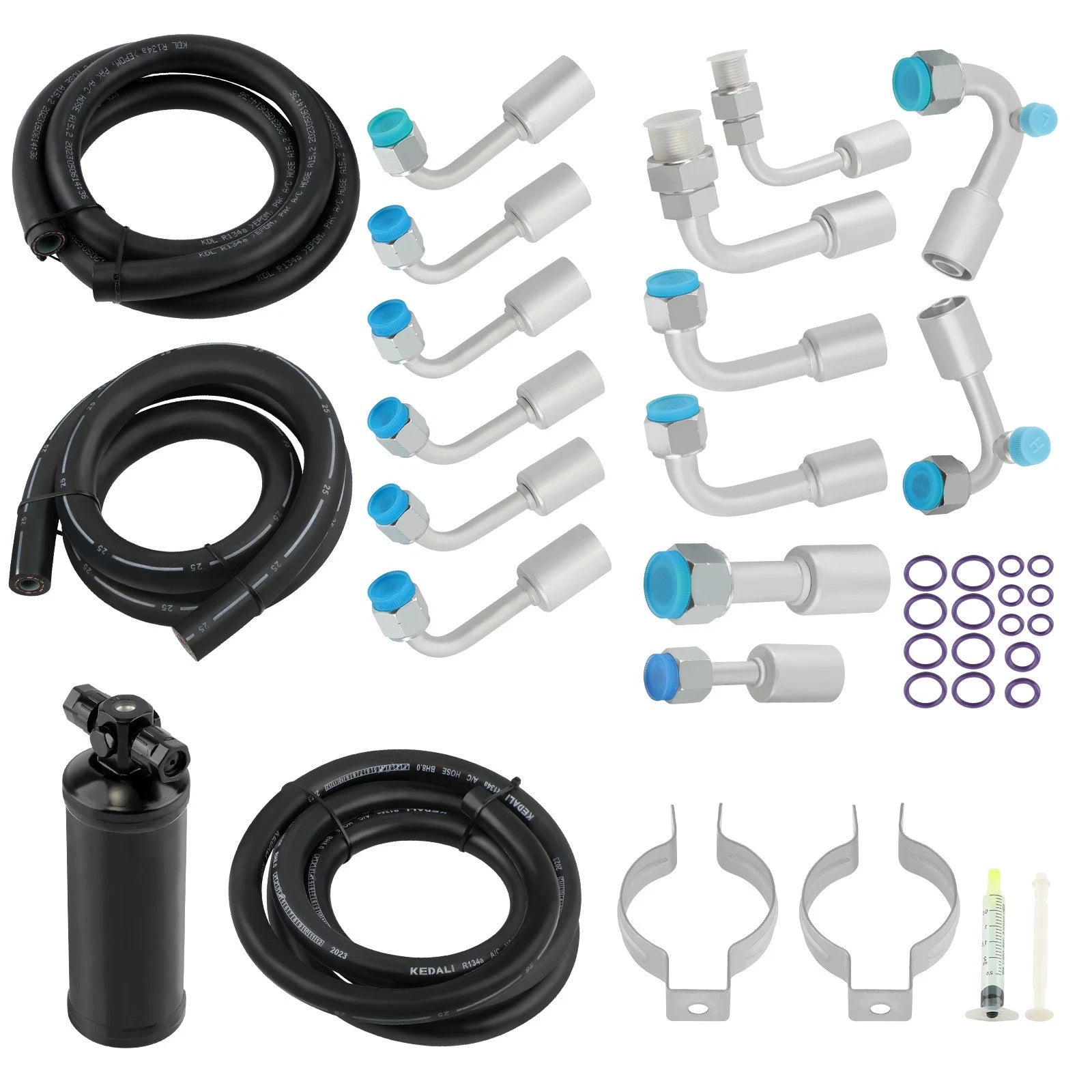 A/C Hose Kit with R-Ring Fittings for Universal Vehicles (134a)
