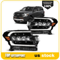2X LED DRL Headlights for Ford Expedition (2022–2024) Black Housing
