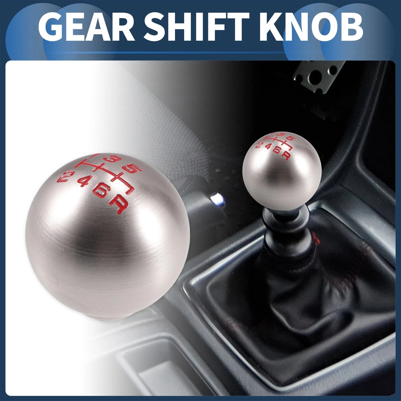 Set of 1 Aluminum Alloy 6 Speed Manual Shift Knob for Honda Accord (1990–1997)