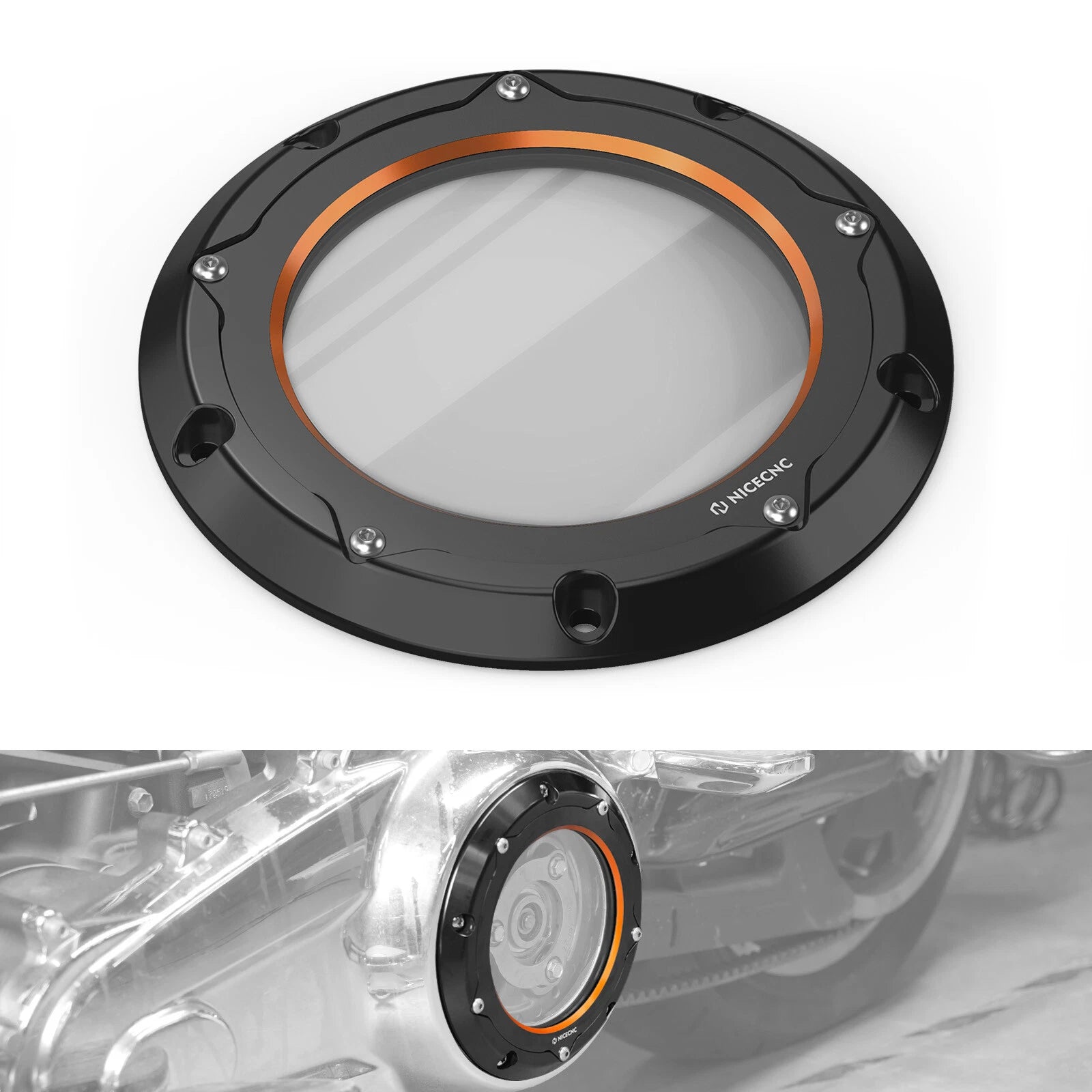 Clear Derby Clutch Cover Guard for Harley Road King Special FLHRXS (2017–2025)