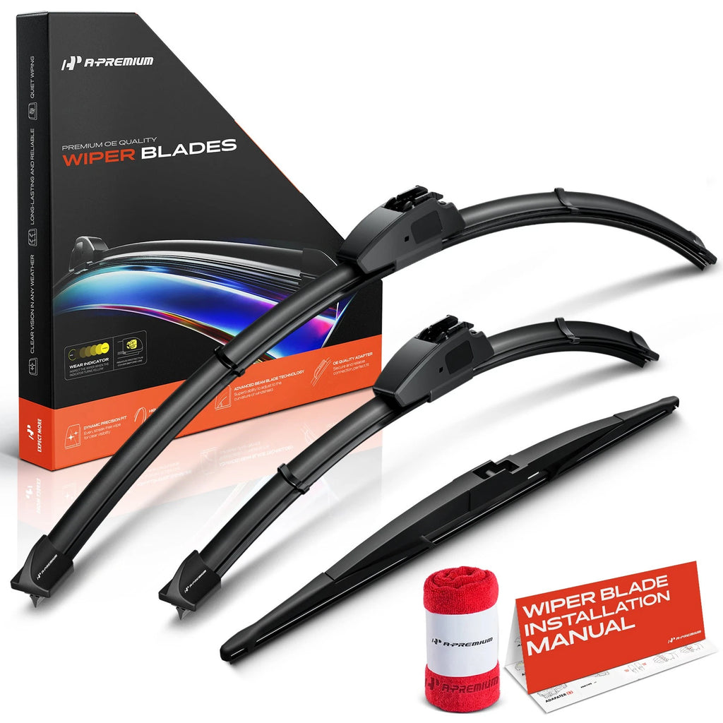 3Pcs Windshield Wiper Blades for Toyota Prius Lexus (2010–2015)