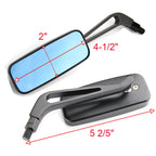 Set of 2 Black Rectangle Rear View Mirrors for Honda Ruckus 50 (2003–2023)