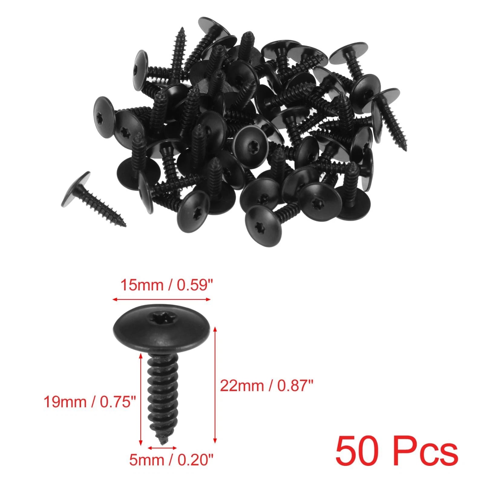 50pcs N90892001 Fender Liner Splash Guard Tapping Screw Bolt for VW Audi