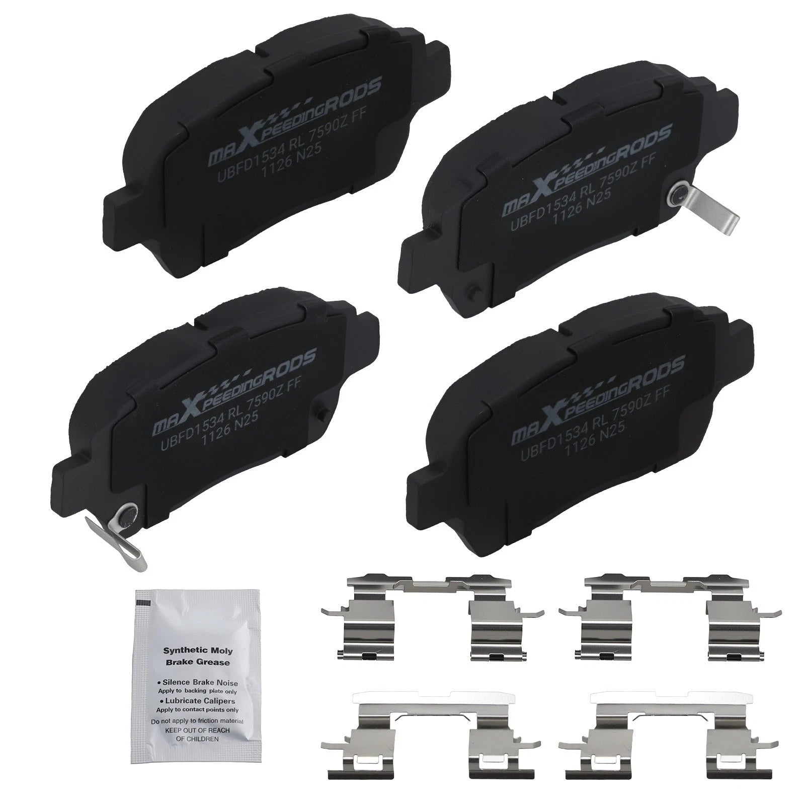 Front Ceramic Brake Pads Kit for Toyota Prius (2001–2009) / Echo (2001–2005) D822 P822