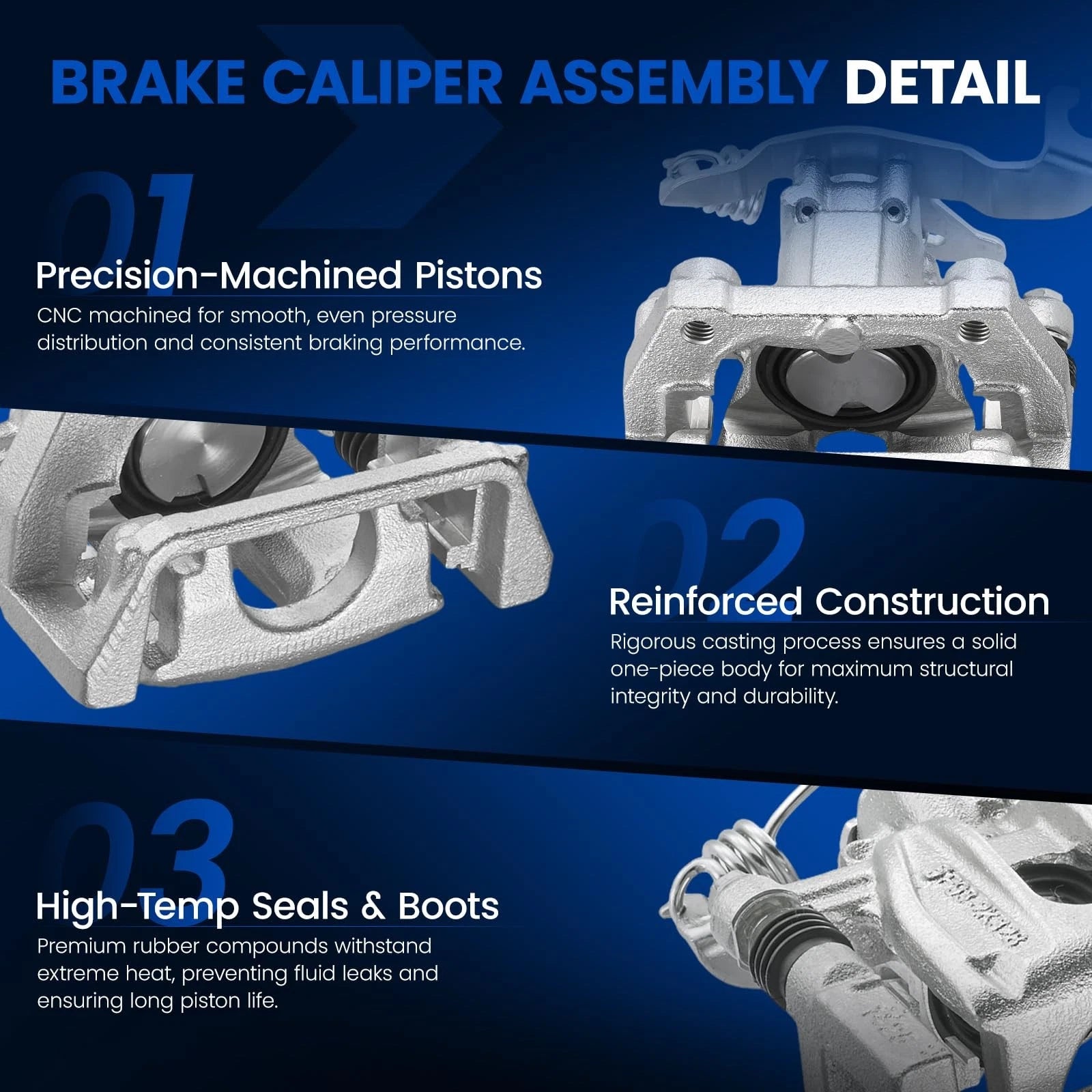 Rear Brake Caliper for Ford Five Hundred Freestyle 2005-2007 (Left/Right)