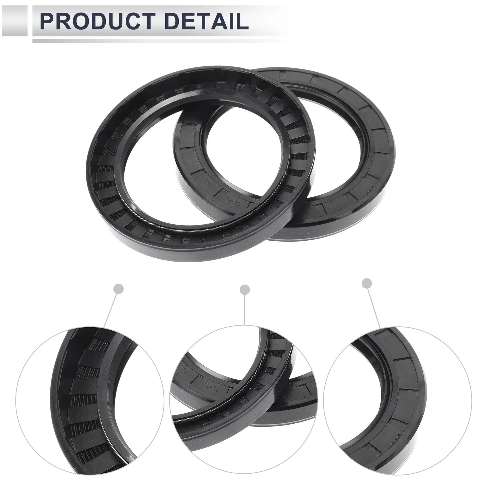 Set of 5 Oil Seal Rotary Shaft Seals for Various Models (75x105x12mm)