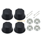 4X Wheel Center Cap with Nut Kit for Honda Rancher Foreman Rubicon (2000–2023) 44732-HC4-000