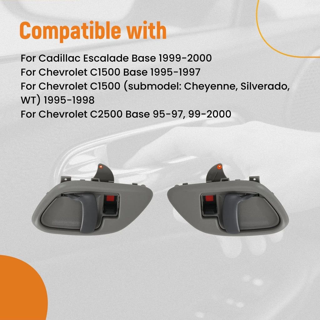 Interior Door Handle for Chevrolet C2500 K2500 Suburban (1995–2000) Gray 15708079