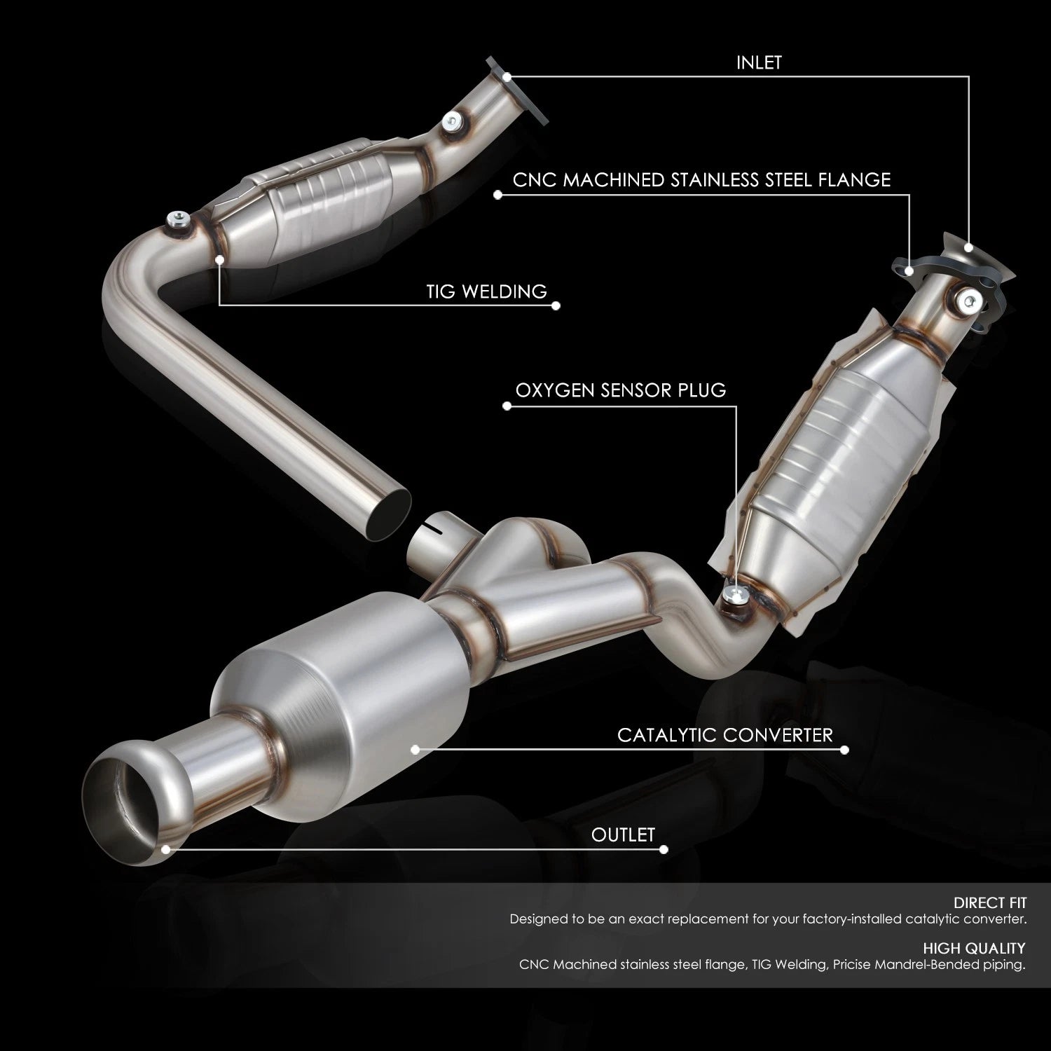 Front Catalytic Converter for Escalade Tahoe Sierra Yukon (2009–2014)
