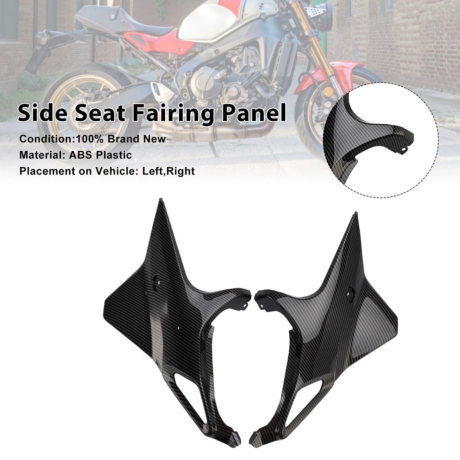 Side Seat Fairing Panel Cowl for Yamaha XSR 900 (2022–2025) Carbon
