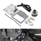 Chromed Transparent Vented Transmission Top Cover for Harley M8 (2017–2024)