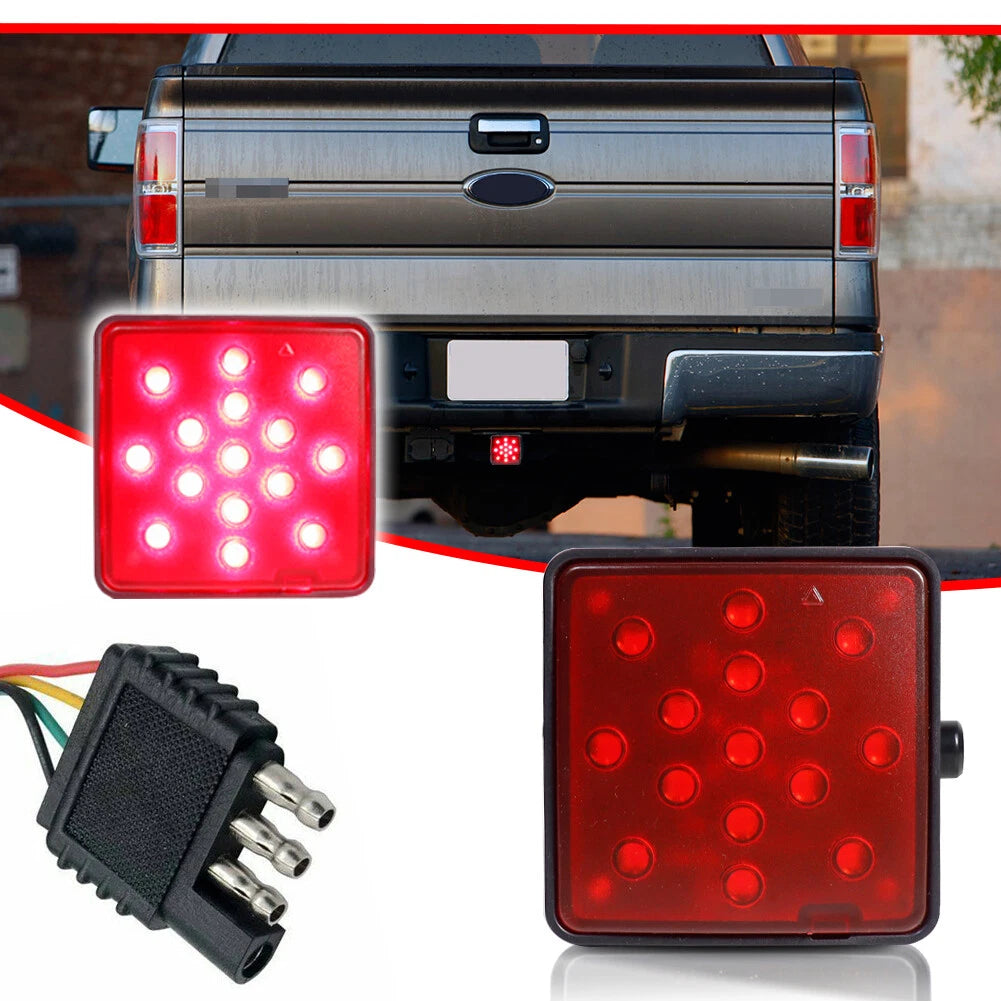 2" 4 Way Trailer Tow Hitch Cover Light with 15 LED Lights