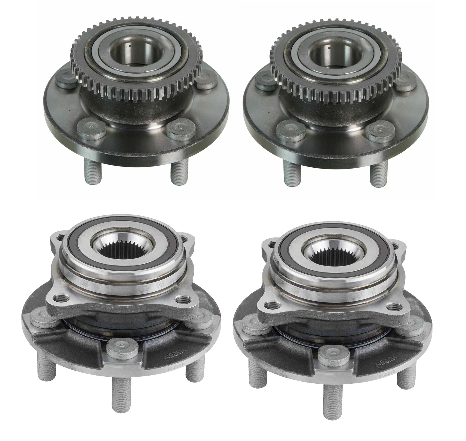Moog Front & Rear Wheel Bearing and Hub Assemblies Kit for Ford Mustang (2015–2019)