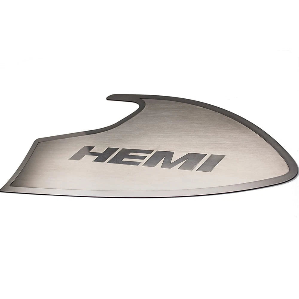 Stainless Door Badges with HEMI Orange Inlay for 2015-2017 Dodge Challenger
