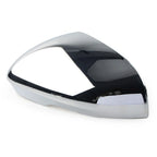 Left Side Rear View Mirror Cover Cap Chrome for Jaguar XF XFR XJ (2008-2015)