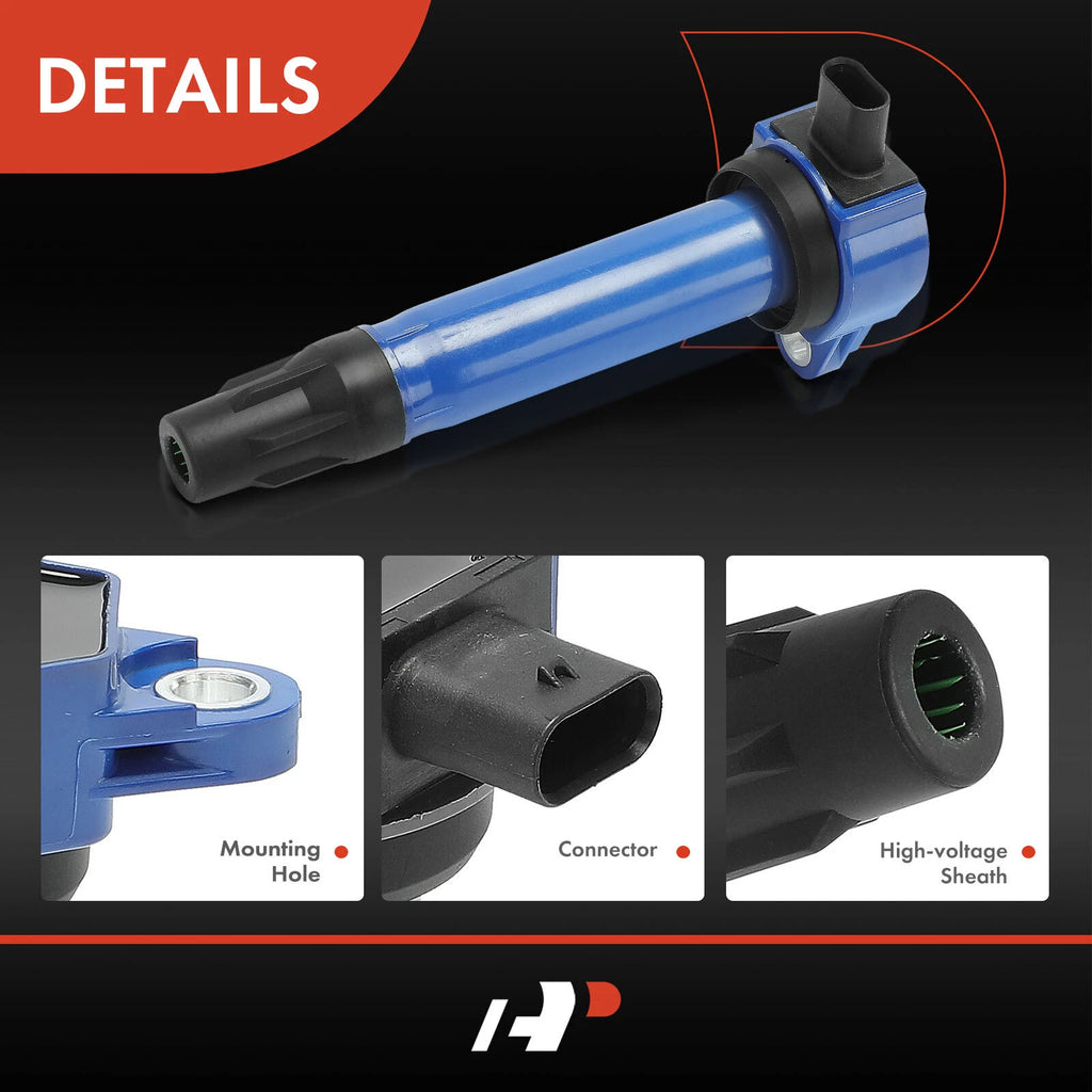 Set of 4 Blue Ignition Coils for Jeep Compass (2007-2017)
