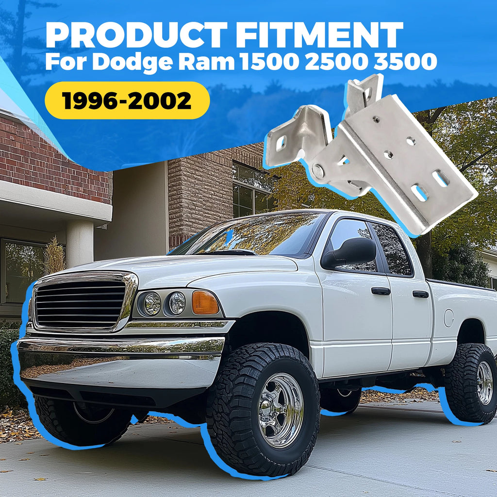 Set of 2 Lower Front Door Hinges for Dodge Ram 1500 2500 (1996–2002)