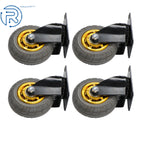 Set of 4 Heavy Duty 4" Rubber Casters for Smooth 360° Movement