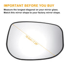 Right Side Heated White Mirror Glass for Honda Jazz (2002–2008)