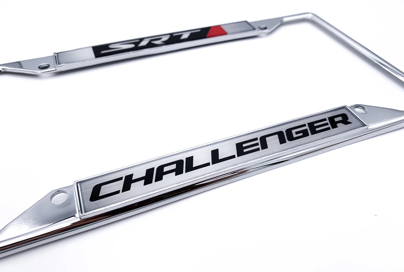 Chrome Metal License Plate Frame for Dodge Challenger SRT (2015–2023)