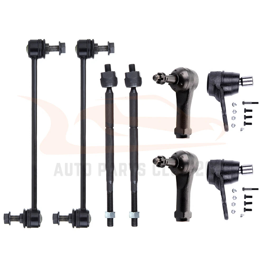 Set of 8 Front Lower Ball Joints Sway Bar Tie Rods for Chevrolet Cobalt (2005–2010)